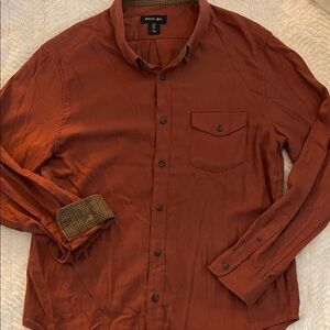 Pioneer Camp Men's Rust Cotton/Cashmere Button Down Shirt
